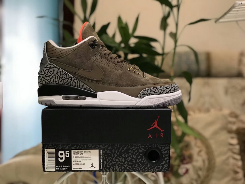 Authentic Air Jordan 3 JTH NRG Tinker“coffee”